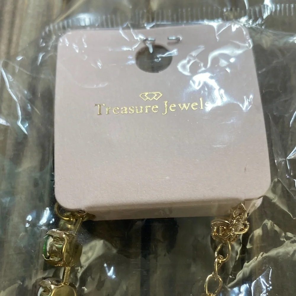 Treasure Jewels Multicolor Crystal Necklace and Earrings Set NWT - Picture 12 of 13